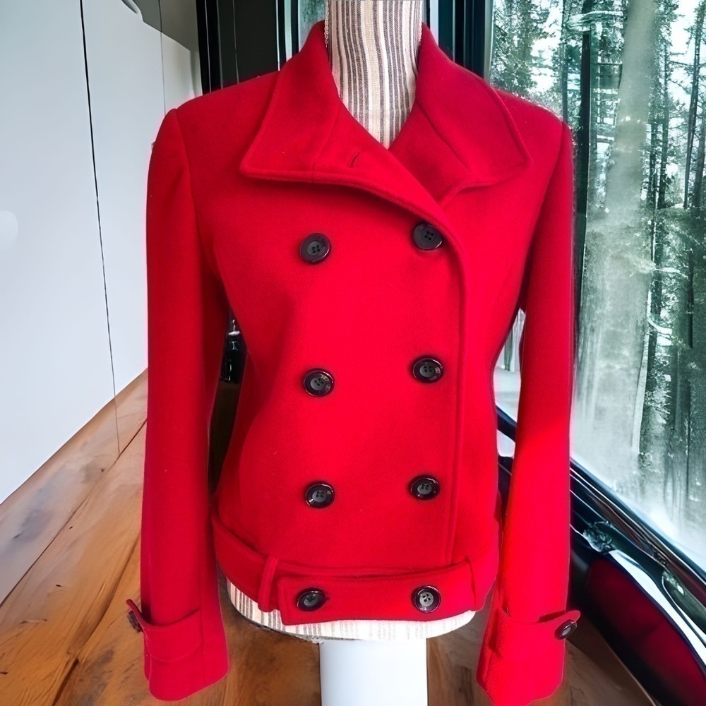 L.E.I. Winter jacket, size S/M ( no size tags-see measurements), true red color - Picture 2 of 8